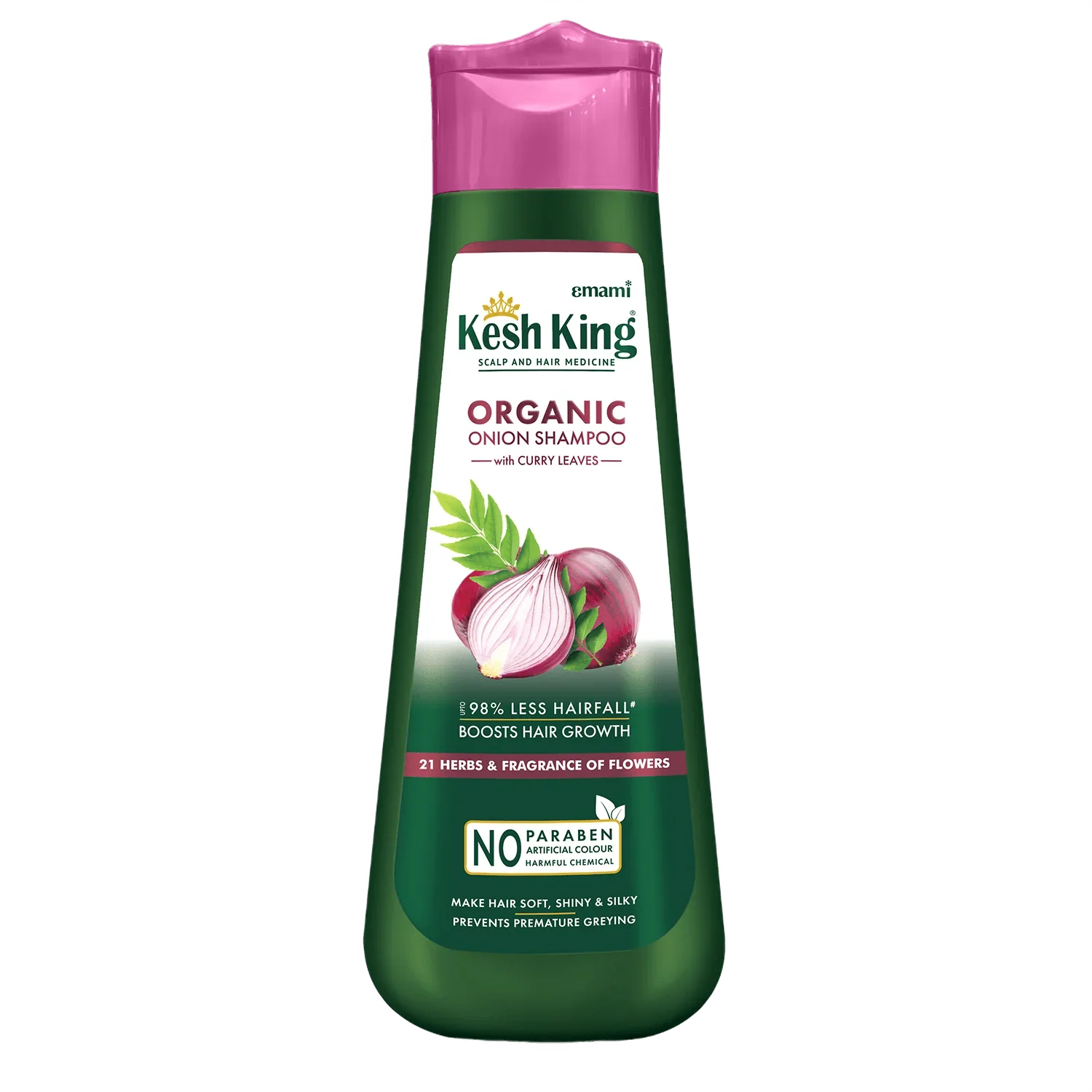 IMG_7290 Kesh King Organic Onion Shampoo 340 ml With Curry Leaves - Image 1